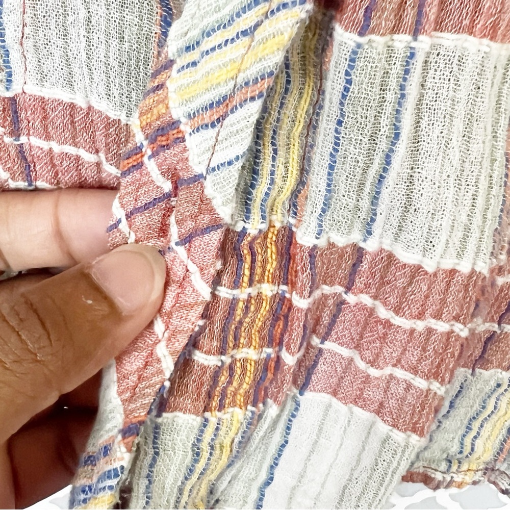 GUC We The Free Plaid Gauze Long Sleeve Shirt - Picture 9 of 10